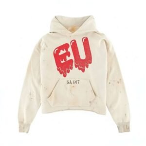 Beige Saint Michael x Emotionally Unavailable Hoodie with premium streetwear design and comfortable casual fit