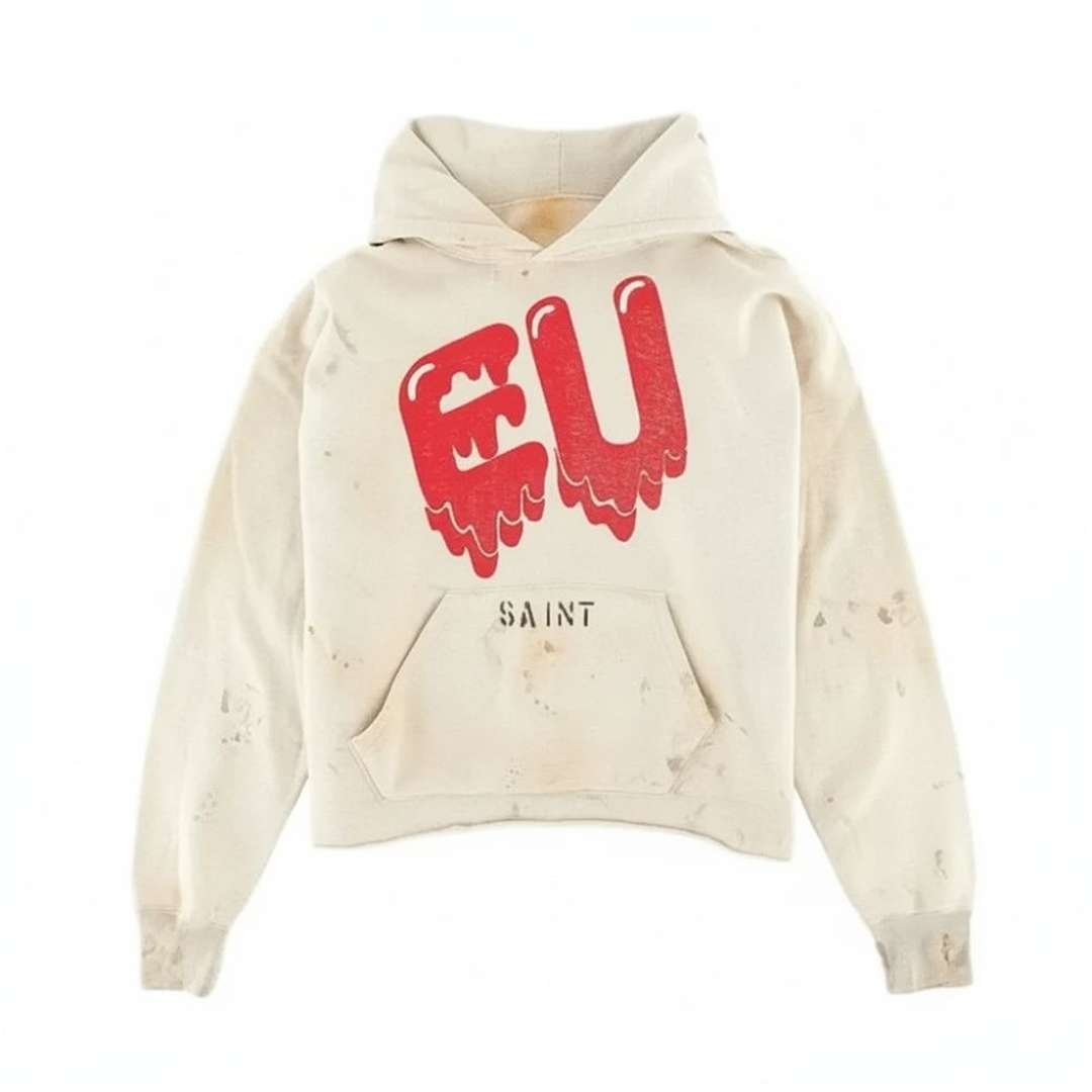 Beige Saint Michael x Emotionally Unavailable Hoodie – Premium Streetwear Style Beige Saint Michael x Emotionally Unavailable Hoodie with premium streetwear design and comfortable casual fit
