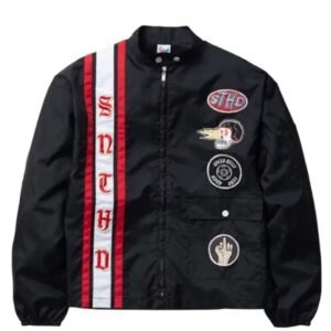 Black Saint Michael Speed Kills Jacket with graphic details