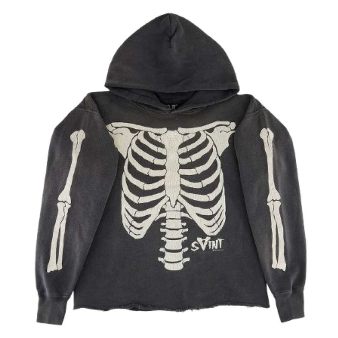Black Saint Mxxxxxx Bone VL Hoodie Black Saint Mxxxxxx Bone VL Hoodie with bone graphic design