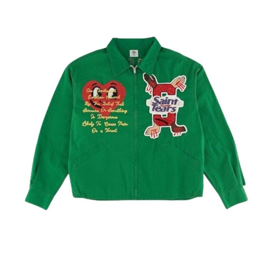 Saint Michael x Denim Tears Swing Top Jacket Saint Michael x Denim Tears Swing Top Jacket in green with graphic design