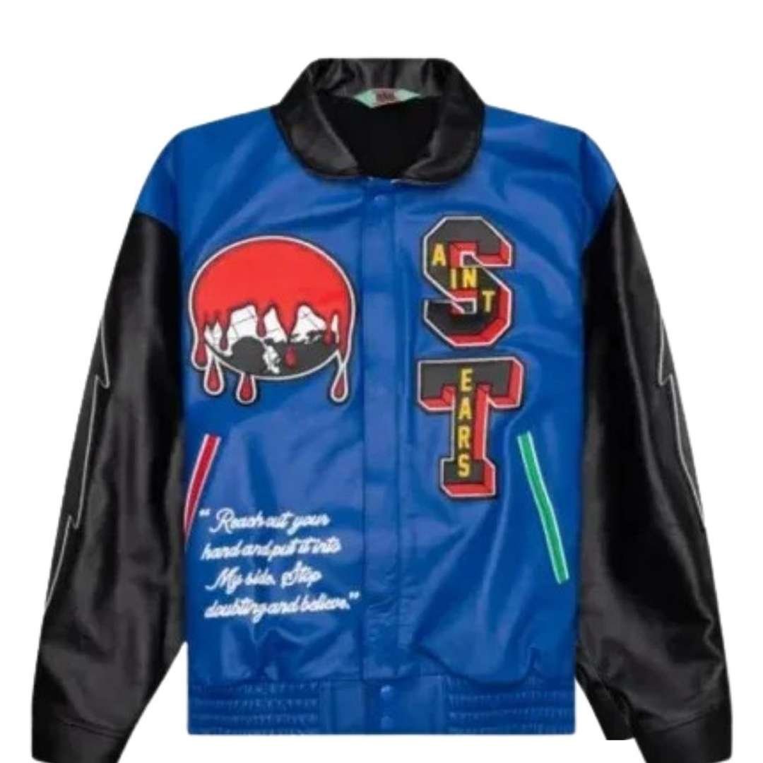 Denim Tears Holy Grail Varsity Saint Tears Jacket Denim Tears Holy Grail Varsity Saint Tears Jacket