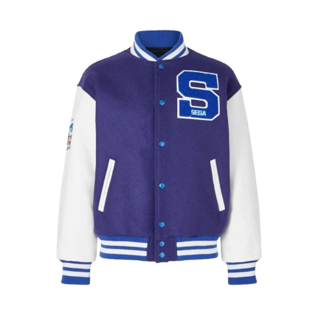 SAINT MXXXXXX + SEGA Wool-Blend and Leather Varsity Jacket SAINT MXXXXXX + SEGA Wool-Blend and Leather Varsity Jacket