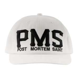 Saint Michael PMS Cap White with clean modern streetwear design