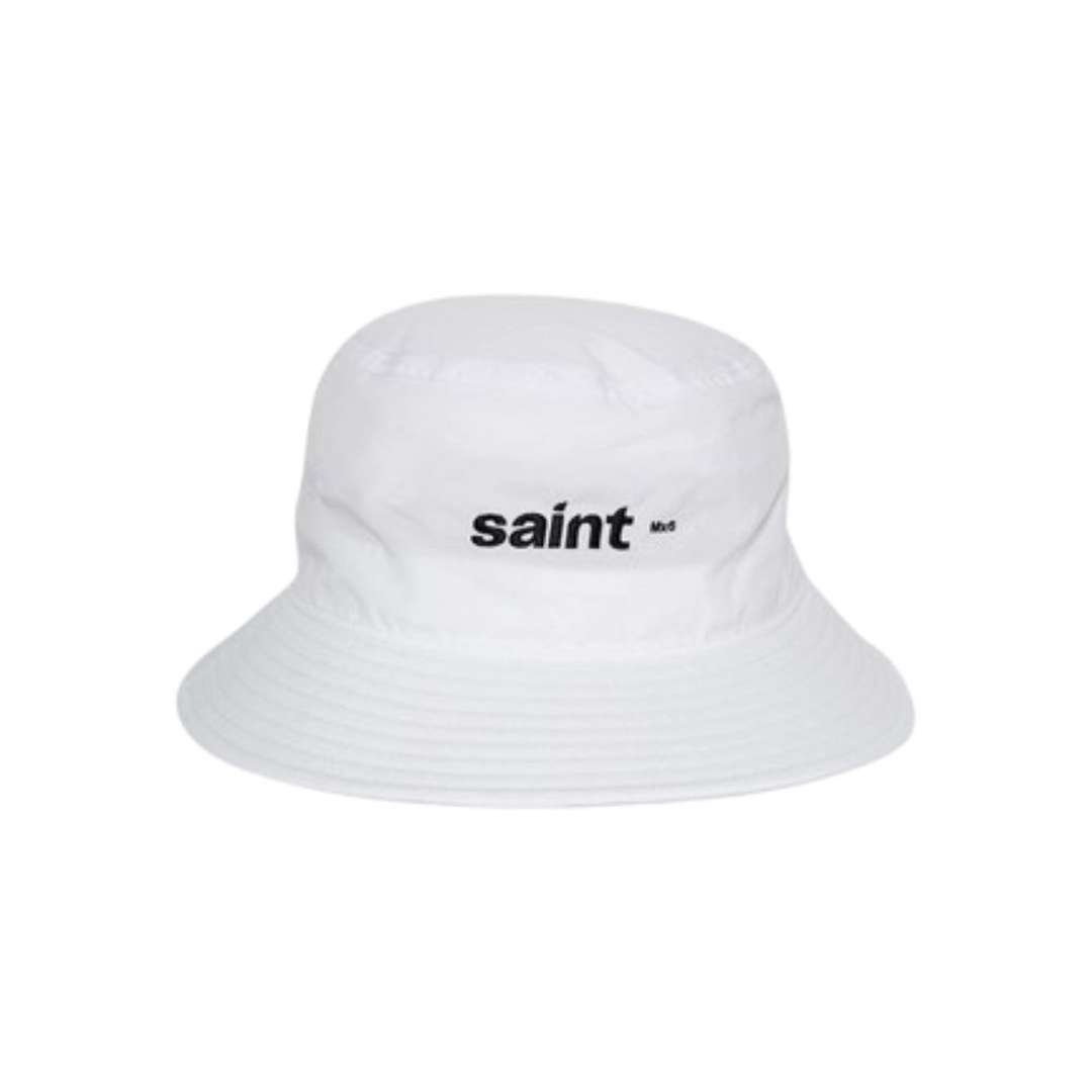 Saint Michael Saint Bucket Hat White Saint Michael Saint Bucket Hat White with a clean streetwear design