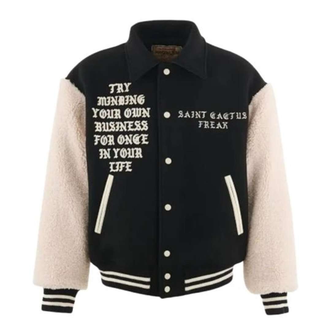 Saint Mxxxxxx × Cactus Plant Jacket Saint Mxxxxxx × Cactus Plant Jacket black and cream with graphic details
